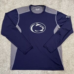 Under Armour HeatGear Penn State Nittany Lions Shirt Men's L Long‎ Sleeve Fitted